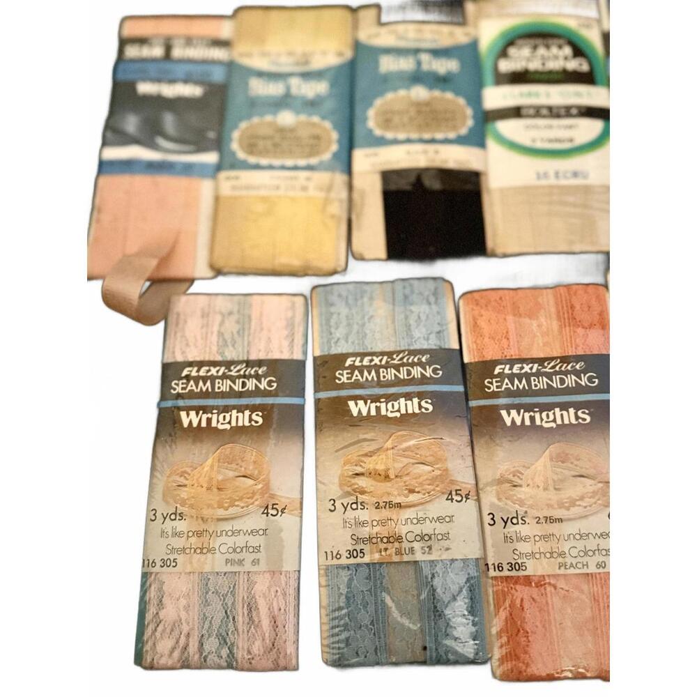 Vintage Sewing Supplies Lot - NEW Bias Tape, Seam Binding, and Zippers - Picture 8 of 9